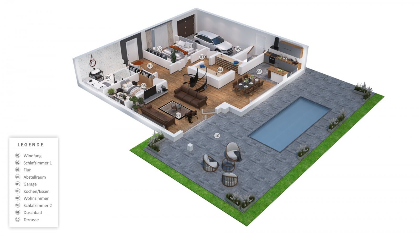 *VERKAUFT* Modernes und exklusives Wohnen in Feldradlage * mit Pool * keine Käuferprovision